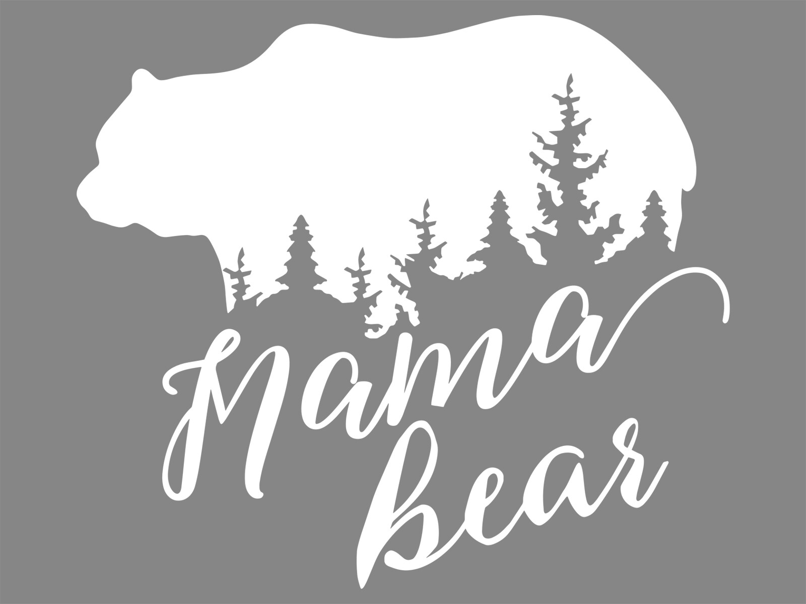 MAMA BEAR Family Vinyl Decal Sticker Holiday Momma Mum Mother Holiday Car