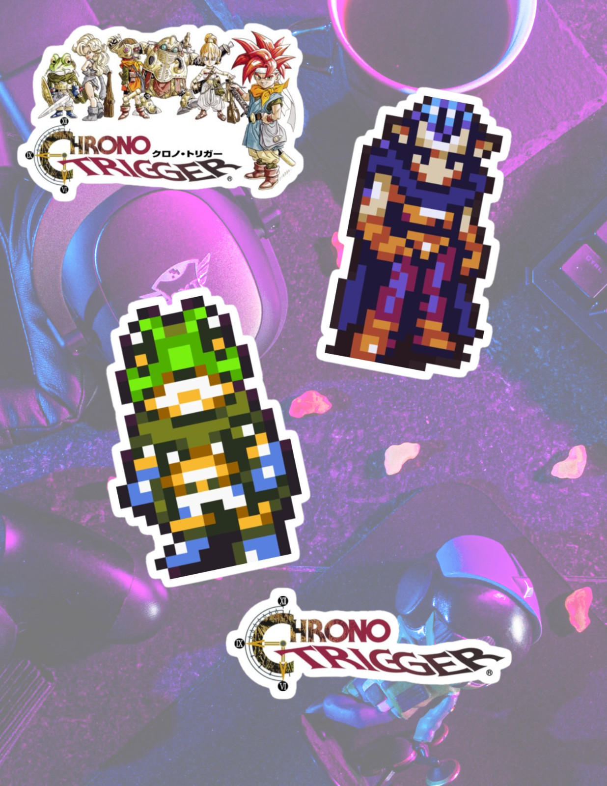 Chrono Trigger Retro Video Games 4pc Sticker Pack
