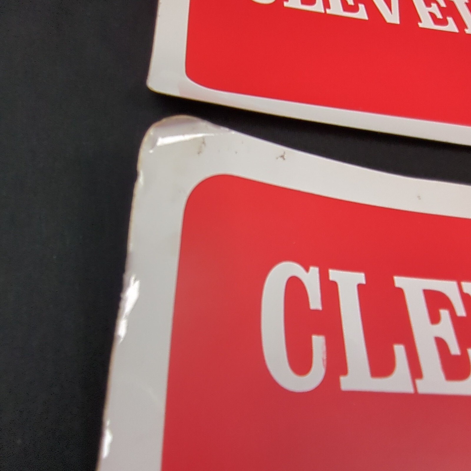 Cleveland Tramrail Haigh TONS 2 Long Stickers 24" x 5" Engineer Crane Systems
