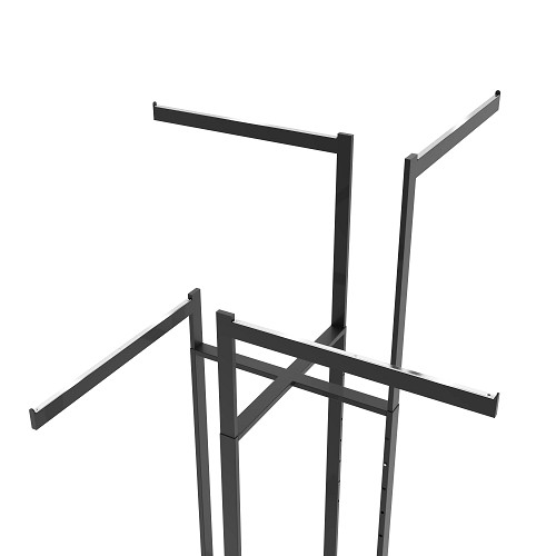 Econoco K80/MAB 4-Way High Capacity Garment Rack with Straight Arms