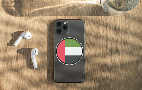 United Arab Emirates Flag Circle Sticker Decal