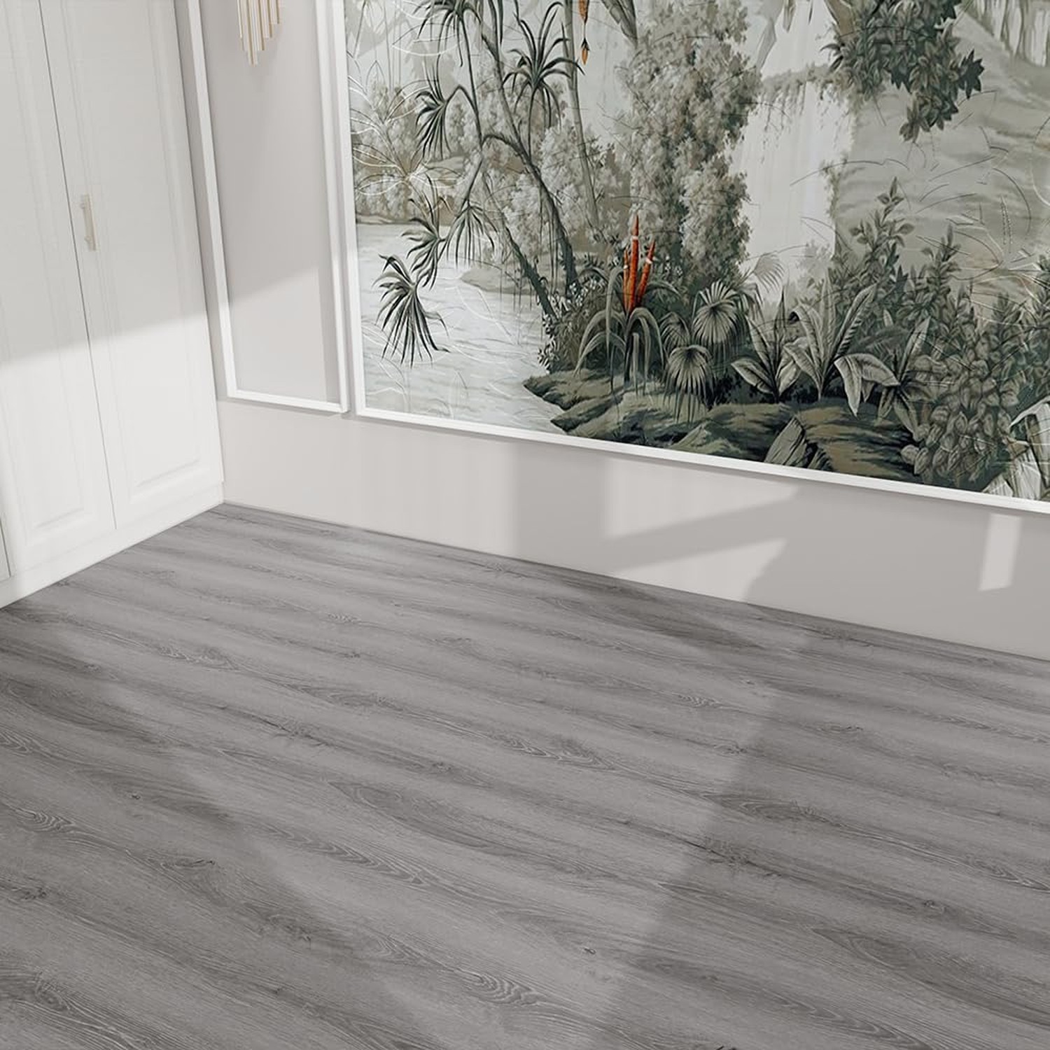 Wood Grain Peel and Stick Floor Tiles – 11.8” Width, Full Roll Lengt