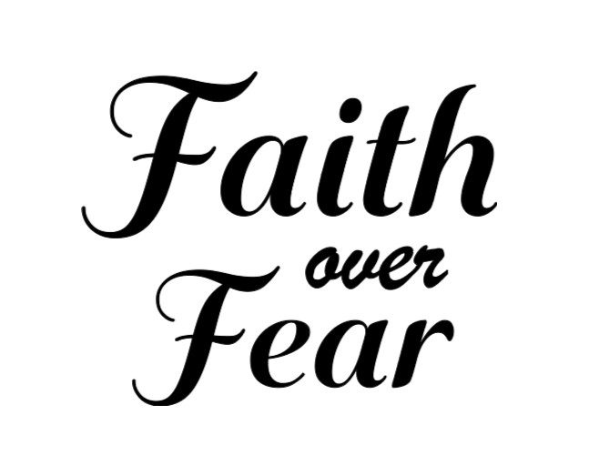 Faith Over Fear Vinyl Decal Bumper Sticker Car Truck Window Mirror Home Decor