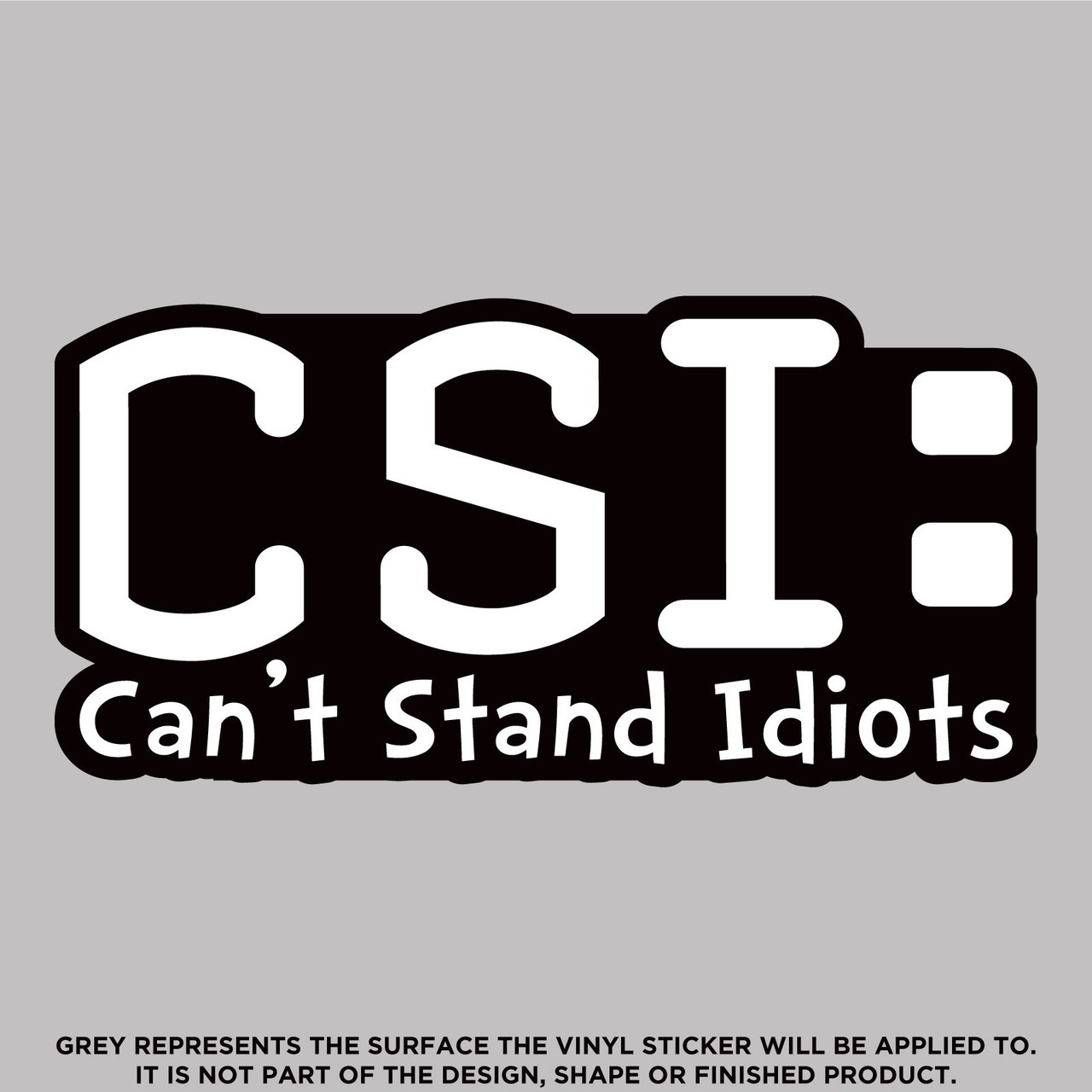 CSI Can't Stand Idiots