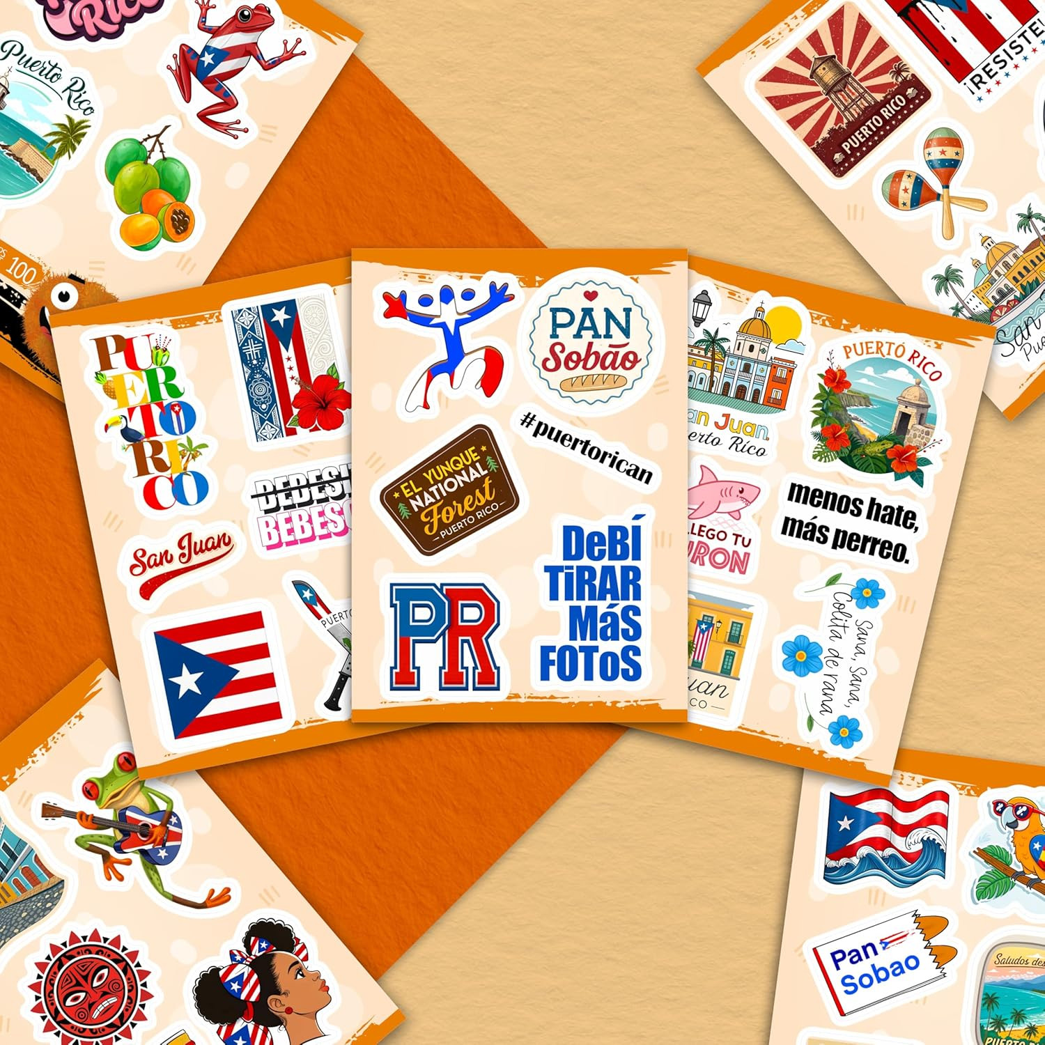 100Pcs Puerto Rico Stickers and Decals for Water Bottle, Laptop – Puerto Rico Gi