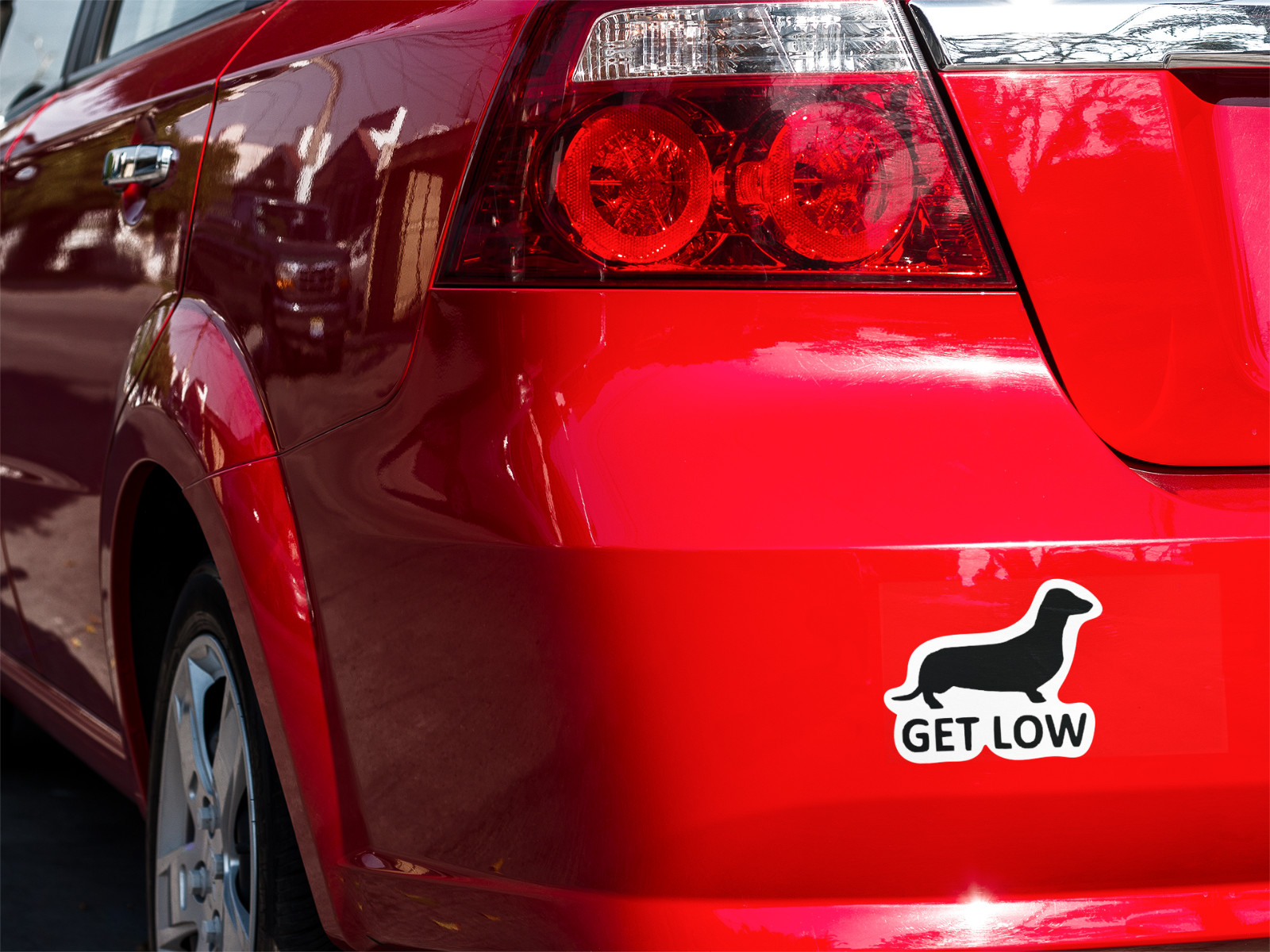 Get Low Dachshund 4.5 inch Decal – Sticker Graphic – Auto, Wall, Laptop – PS761