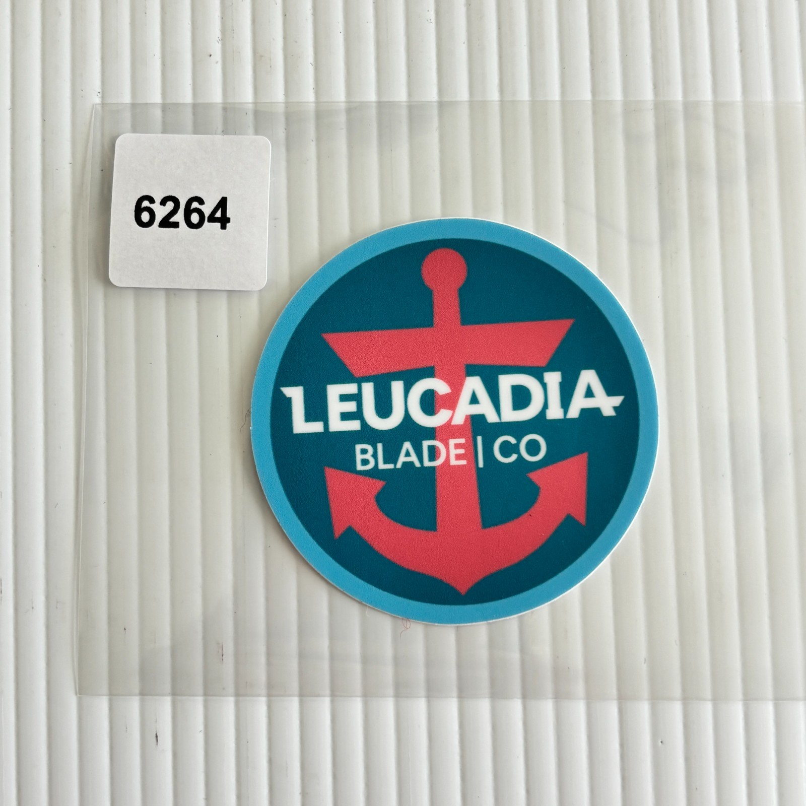 Leucadia Blade Co Knife Sticker 2.5in Round Blue