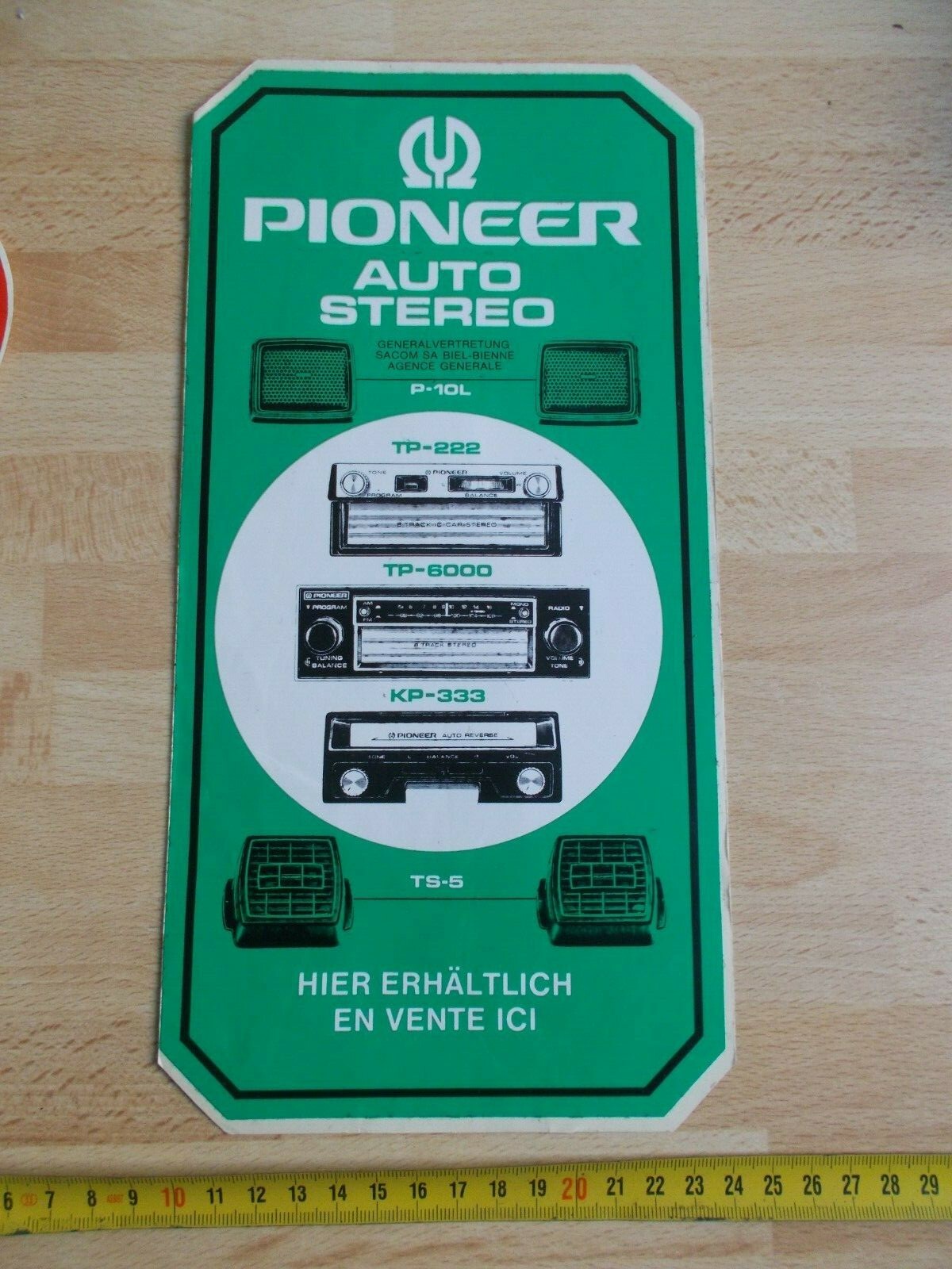 Large Sticker Vintage Pioneer Auto Stereo – IN Sale Here