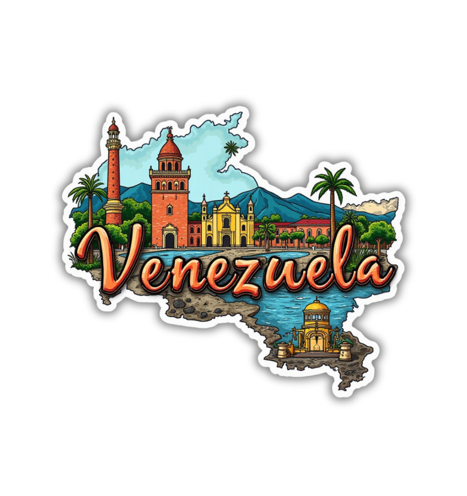 Venezuela Fridge Magnet or Laptop Sticker
