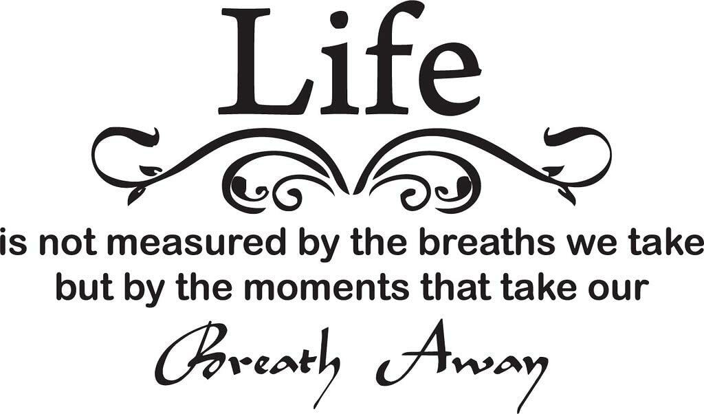 Life is Not Measured Vinyl Wall Lettering Stickers Quotes Sayings Art decal