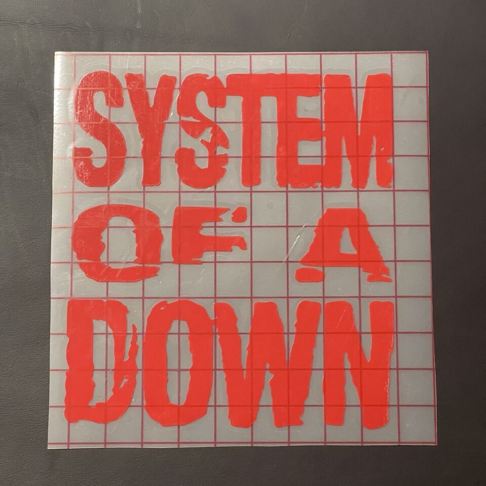 System Of A Down Car Decal Vinyl Glossy Band Logo Bumper Sticker Nu Heavy Metal