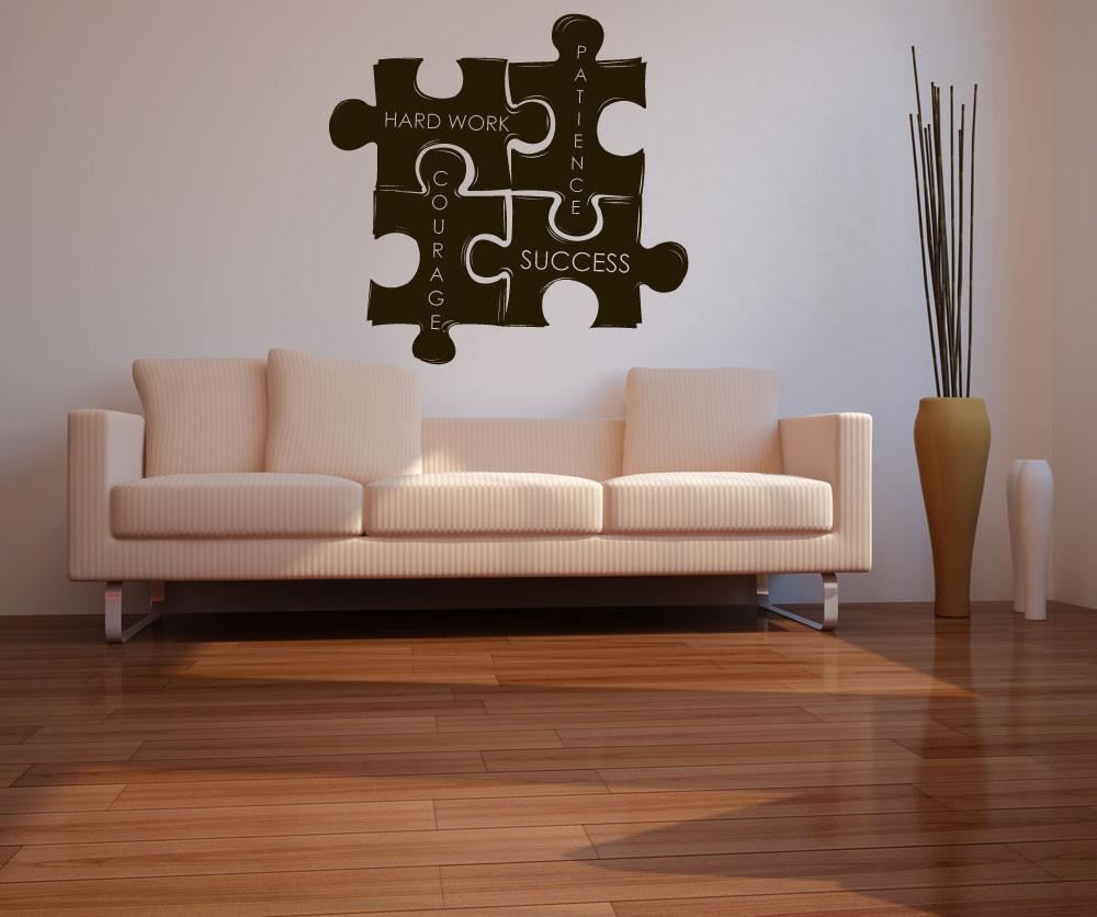 Motivational Inspirational Hard Work, Patience, Courage, Success Quotes. Puzzle