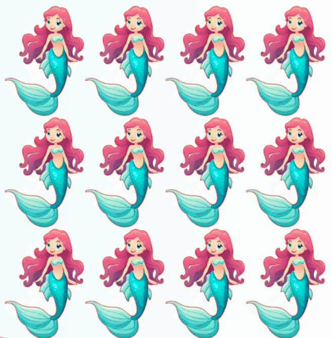 Fantasy/Mythical Cartoon Vinyl Stickers , Alana the Mermaid Queen of the Seas