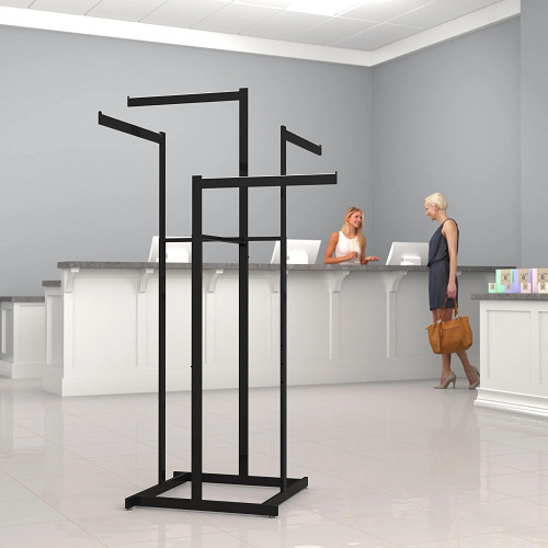 Econoco K80/MAB 4-Way High Capacity Garment Rack with Straight Arms