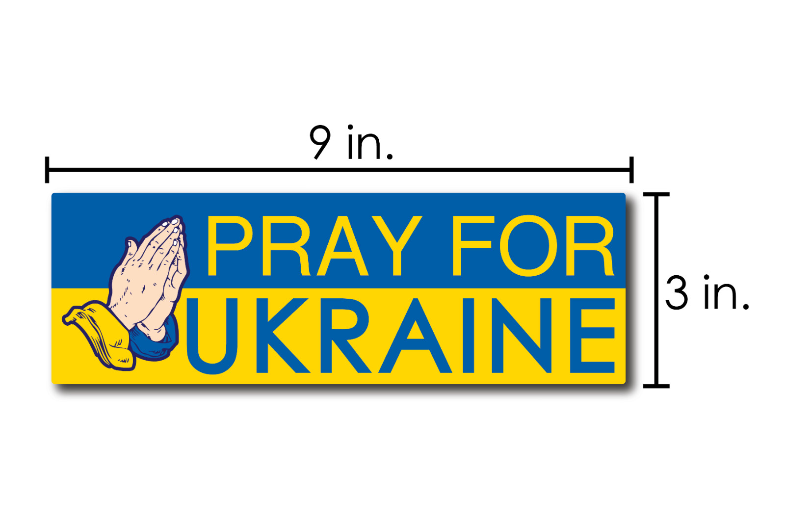 UKRAINE Flag Sticker Decal Vinyl Bumper Car Window Pray for Ukrainian