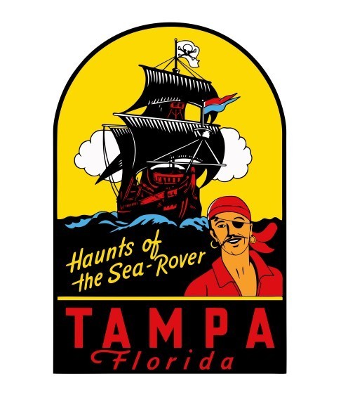 Tampa Florida Vintage Style Sticker Decal R8605