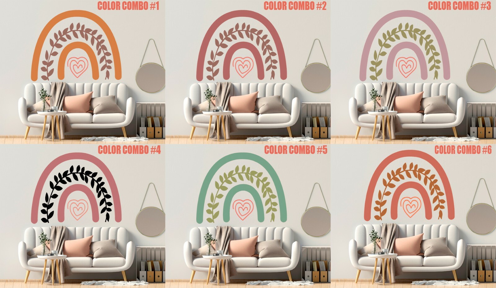 Boho rainbow classroom decor decal Arch wall decal rainbow Arch wall decal
