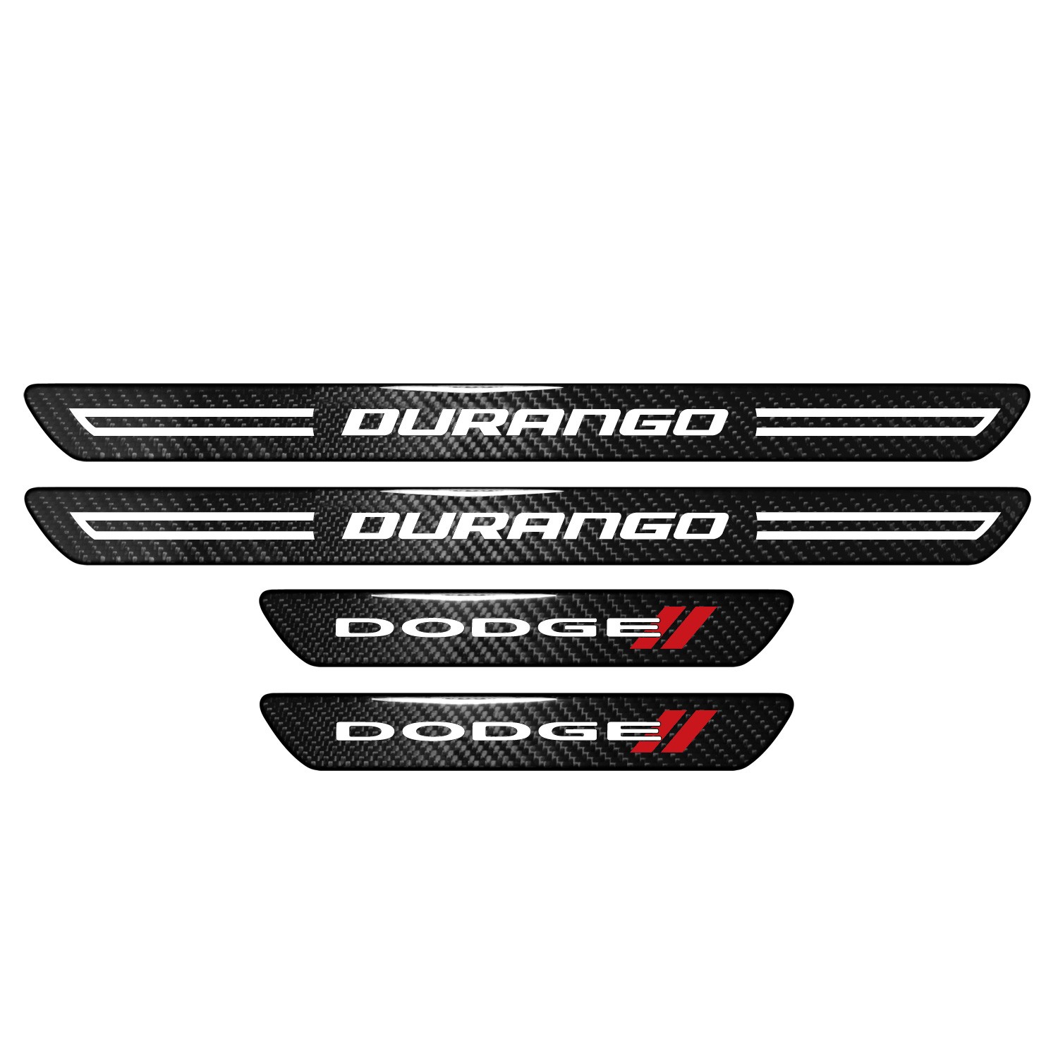 Dodge Durango Real Carbon Fiber 4 Pcs Door Sill Kick Plates