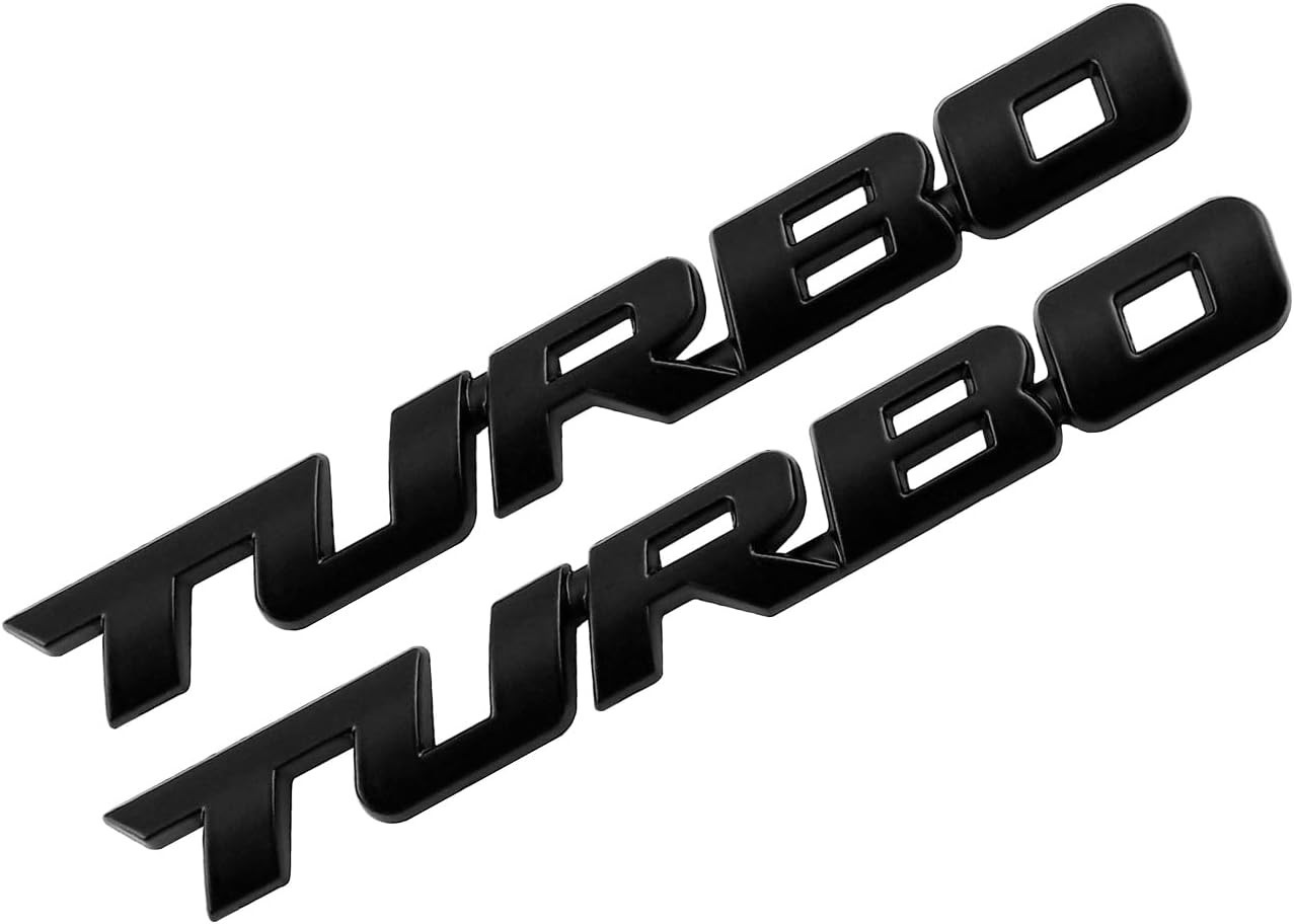 High-Quality 3D Turbo Emblem Badge for All Vehicle Types – Easy to Install