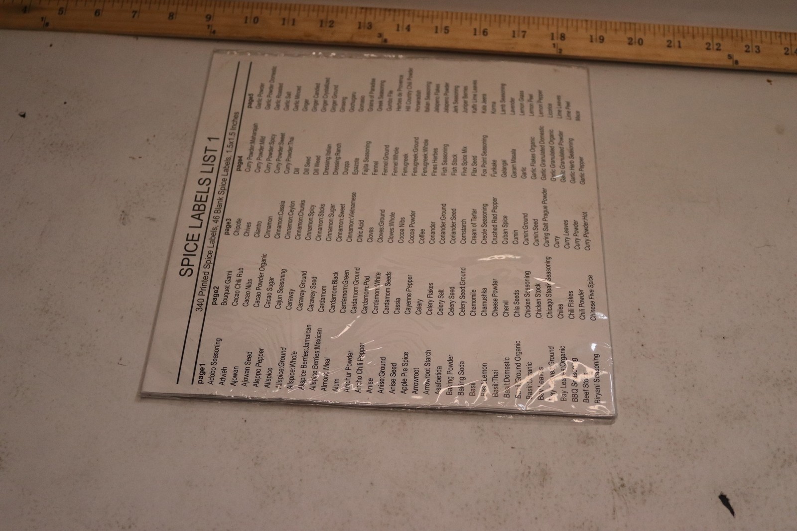 Gongshi 386-Piece Spice Labels Sticker with Chalk Marker Round Vinyl 1.5"