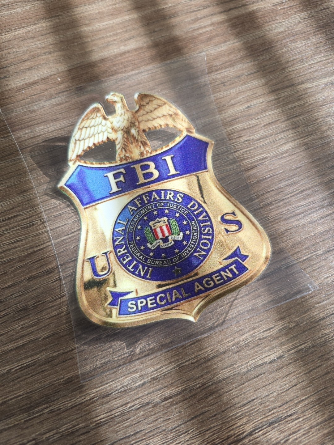 FBI Internal Affairs Badge UV DTF Decal Sticker Waterproof Made In USA