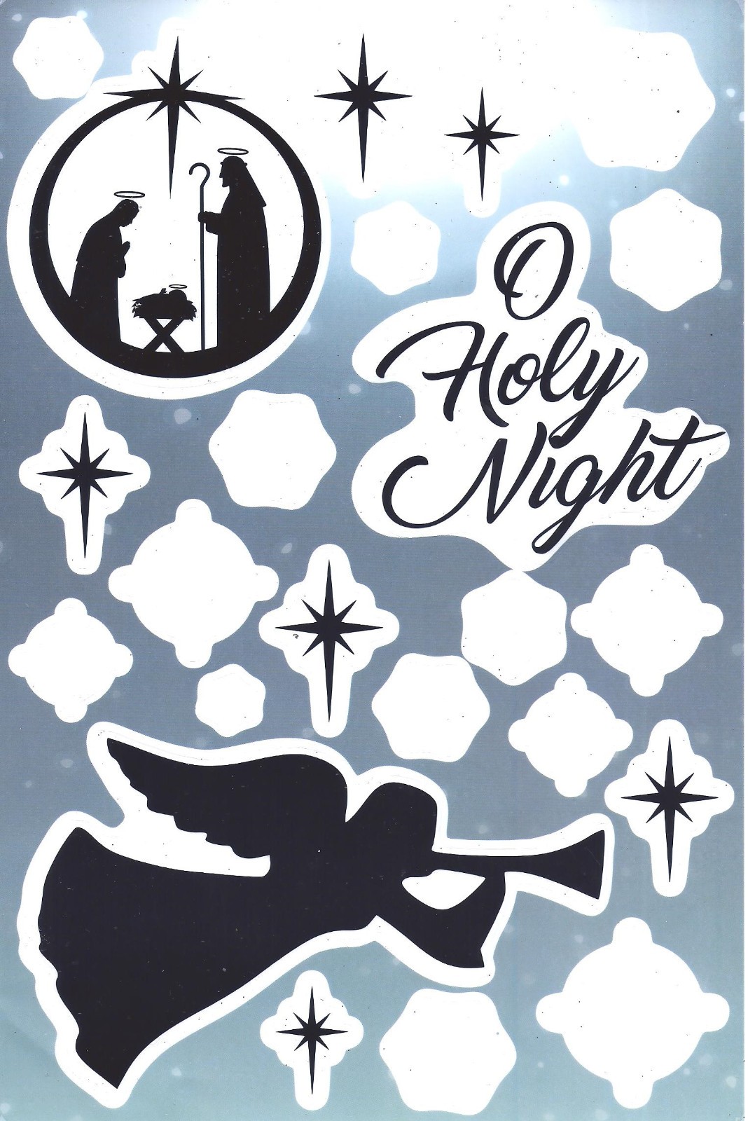 9 PANELS – CHRISTMAS NATIVITY WINDOW CLINGS Decorations Total 5 Foot Long $6Ship