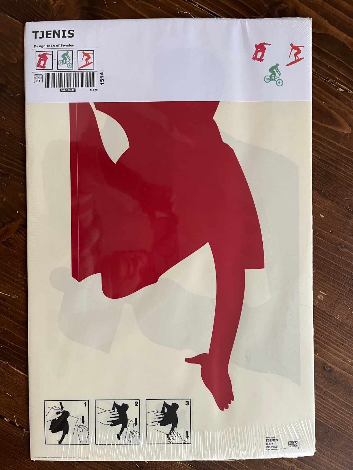 IKEA TJENIS 302.930.87 wall posters-stickers. New, in original packaging.