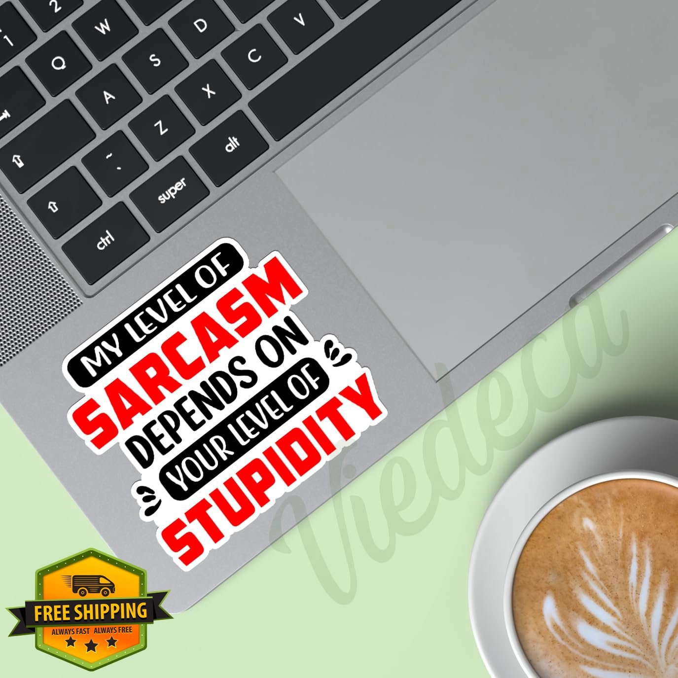 Funny Sarcasm Stupidity Sticker Vinyl Decal 3×2.9 Inch Tumbler Laptop