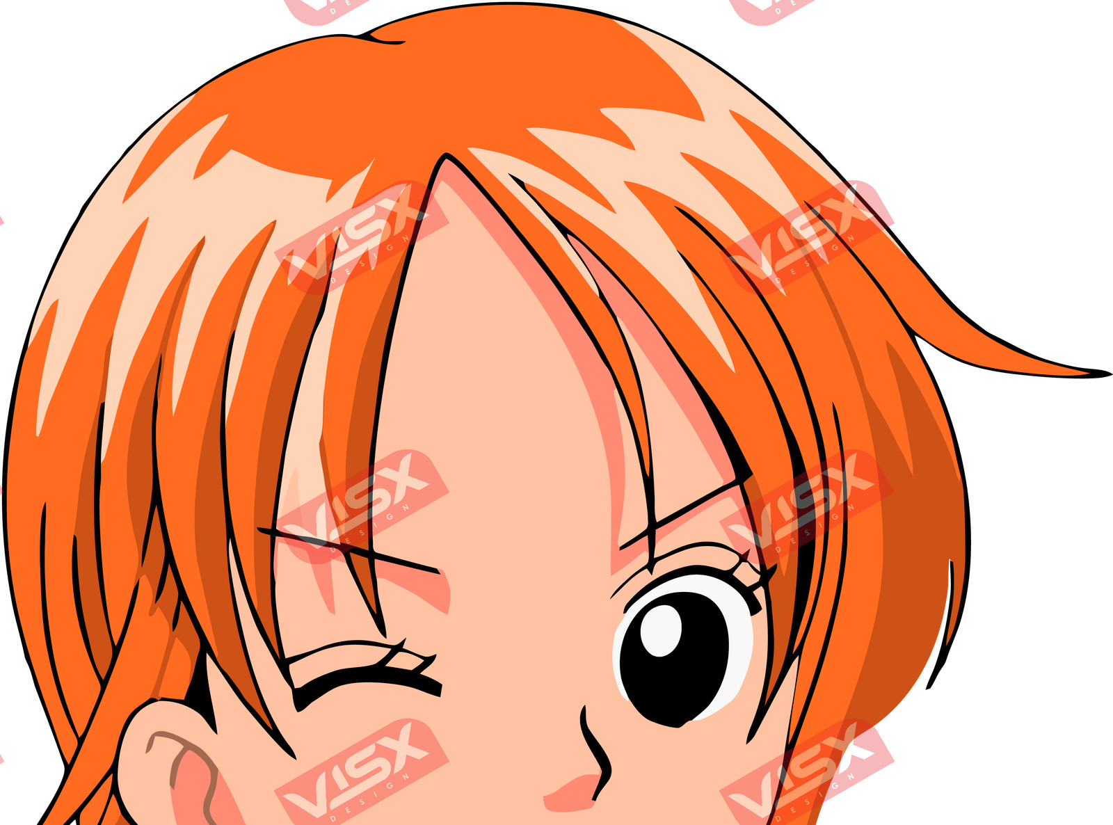 Nami One piece anime peekers bumper stickers Straw Hat Pirates Waifu Car Truck