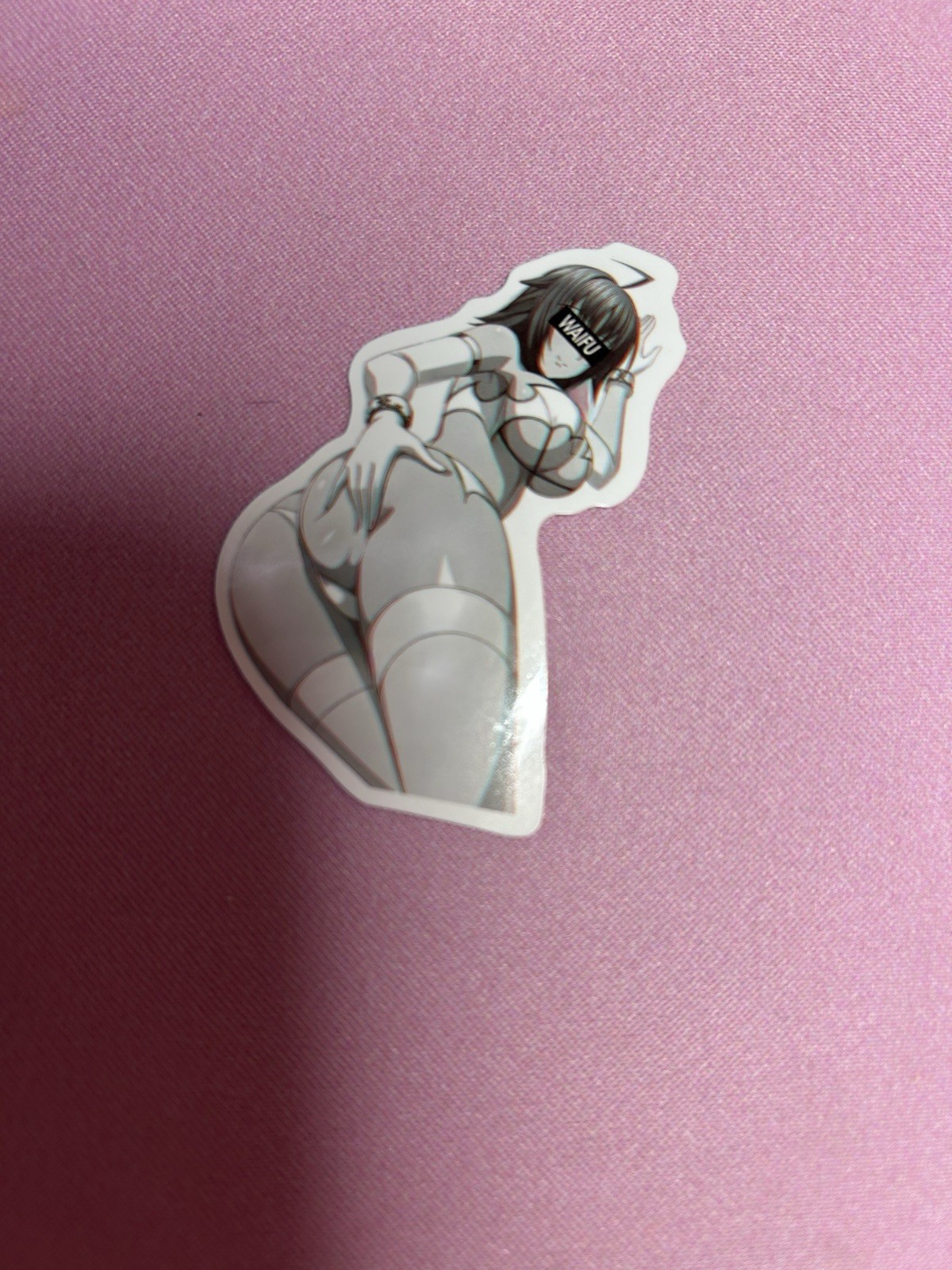 black and white waifu lewd stickers #2