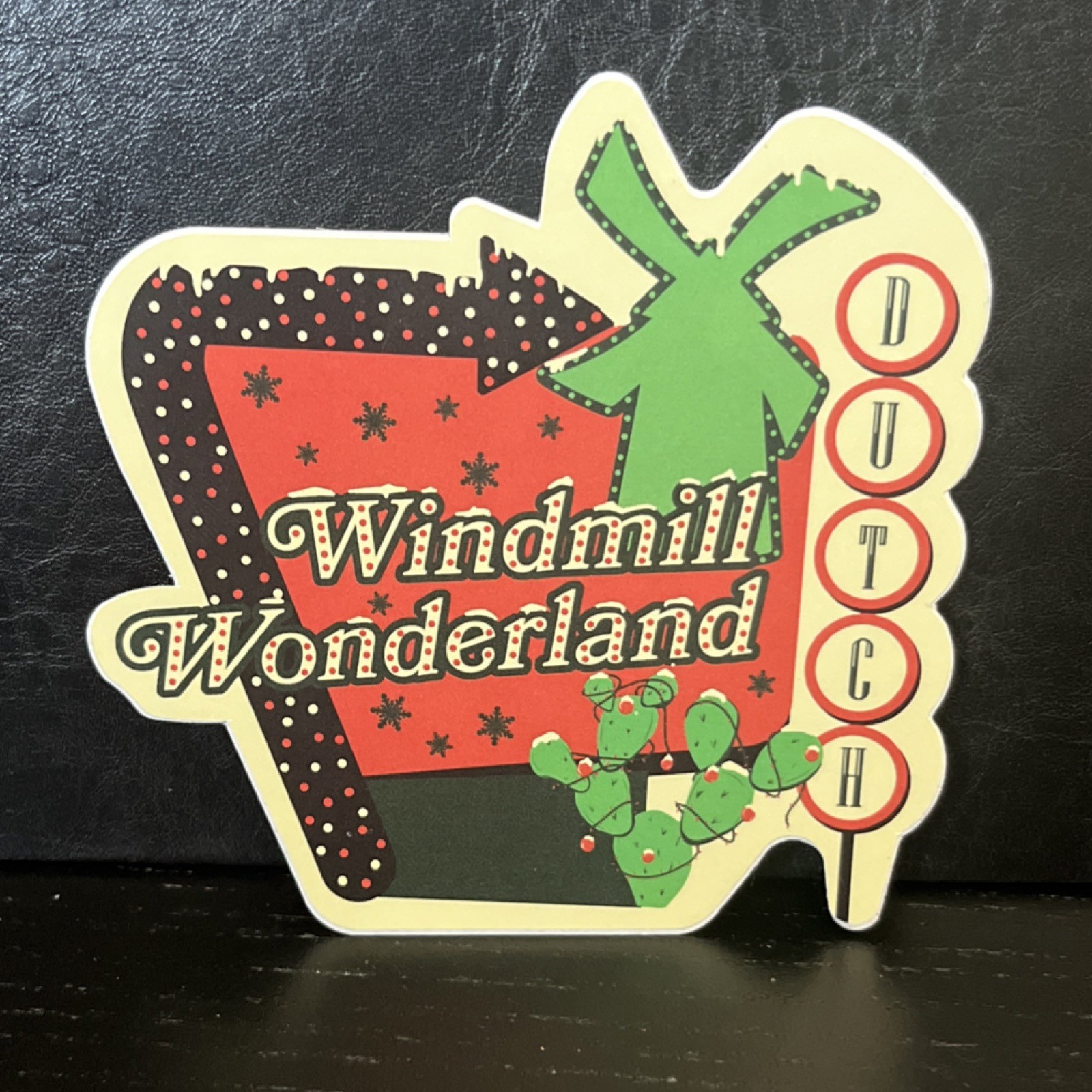 Dutch Bros Sticker – December 2023 – Windmill Wonderland – Christmas
