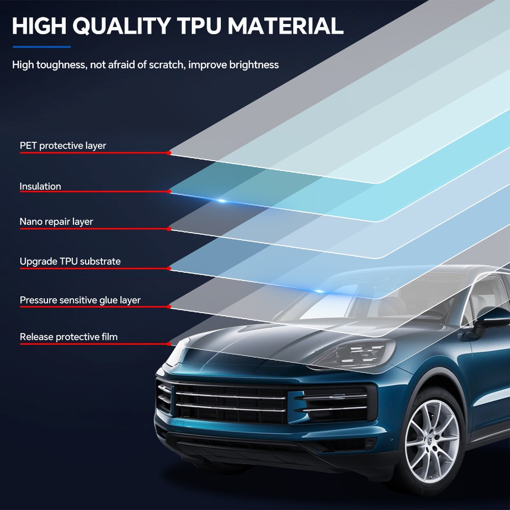 Porsche Cayenne Basic 2024-UP Precut Kit Paint Protection Film Clear Bra PPF TPU