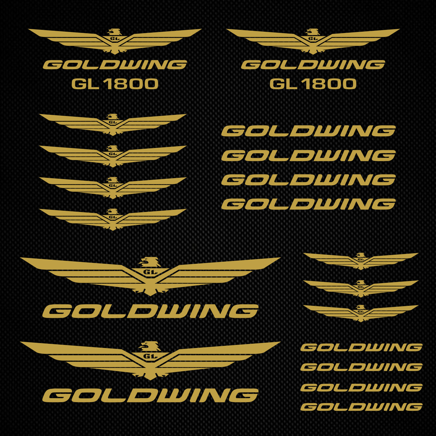 Honda Goldwing sticker set 19x decal replacement GL 1800 Motorbike gold wing