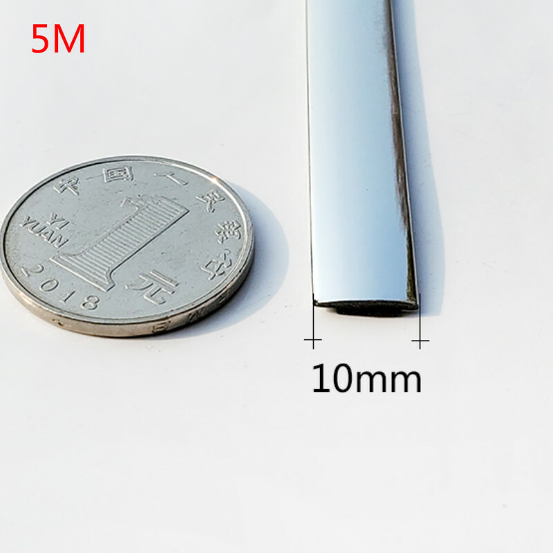 5M Universal Chrome Car Moulding Trim Strip car Door Edge Scratch Protector *