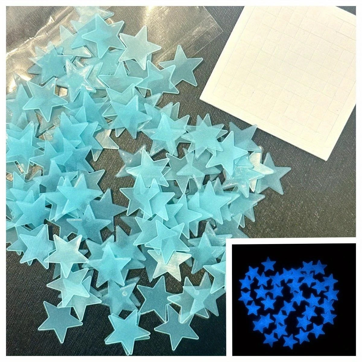 200 Piece Luminous Star Wall Sticker, Easy To Tear and Stick, Suitable for Bedro