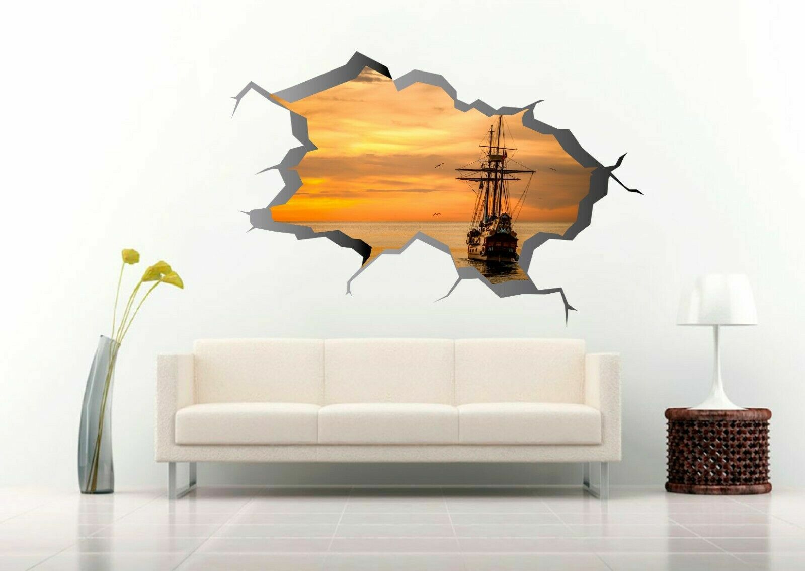 RMS Titanic Ship Pirate Sailing Boat Yacht 3D Wall Sticker Vinyl Decal Art Mural