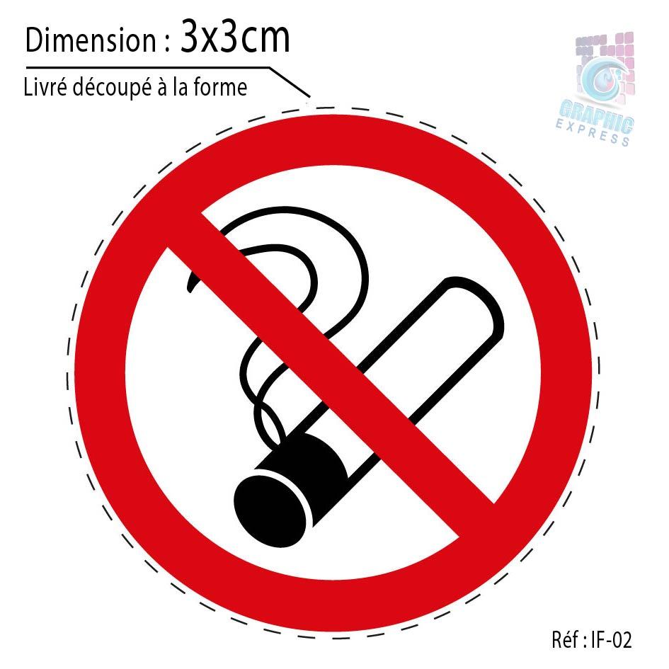 13 13/16×13 13/16in – Sticker Prohibited Of Smoke – Prohibition IF-02