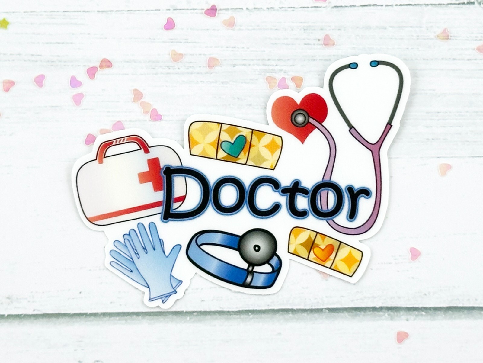 Doctor Sticker Medical Water Bottle Vinyl Decal Matte Finish 3 Inch Wide