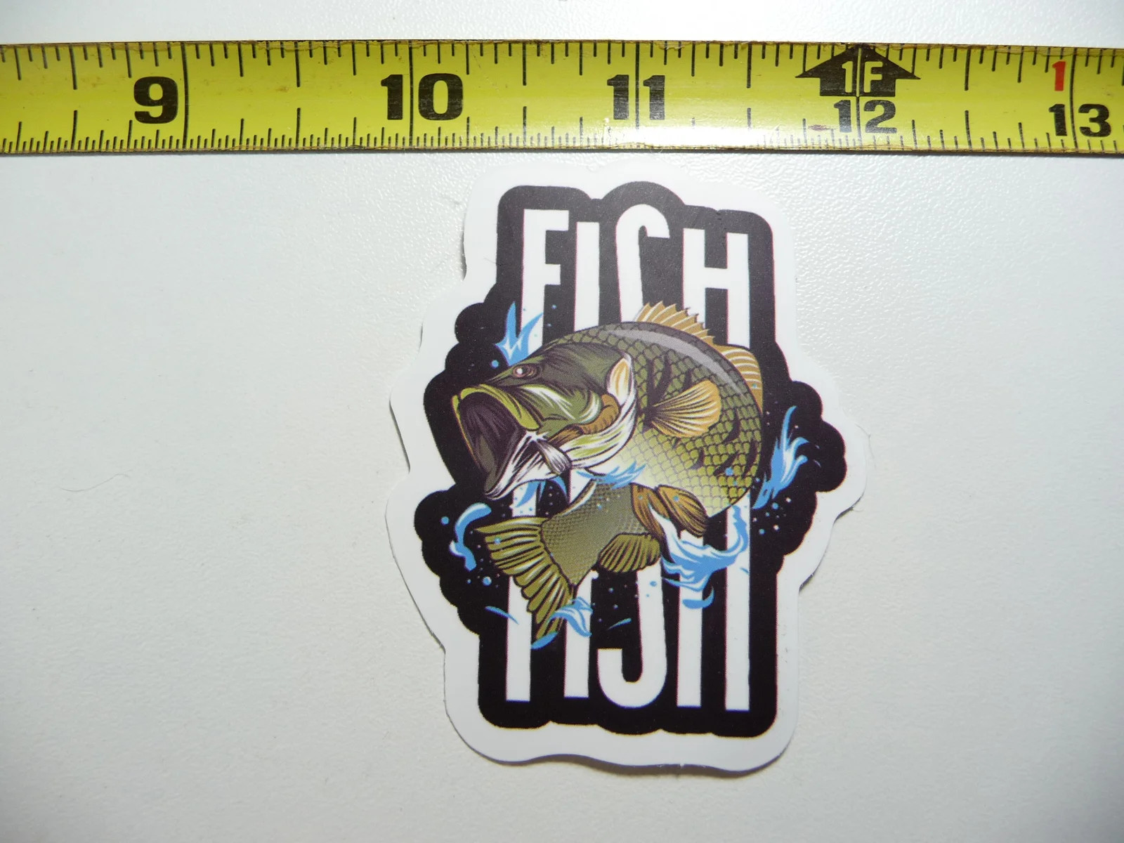 FISHING BASS FISH LETTERS SMALL STICKER DECAL SPORT LAKE RIVER OCEAN