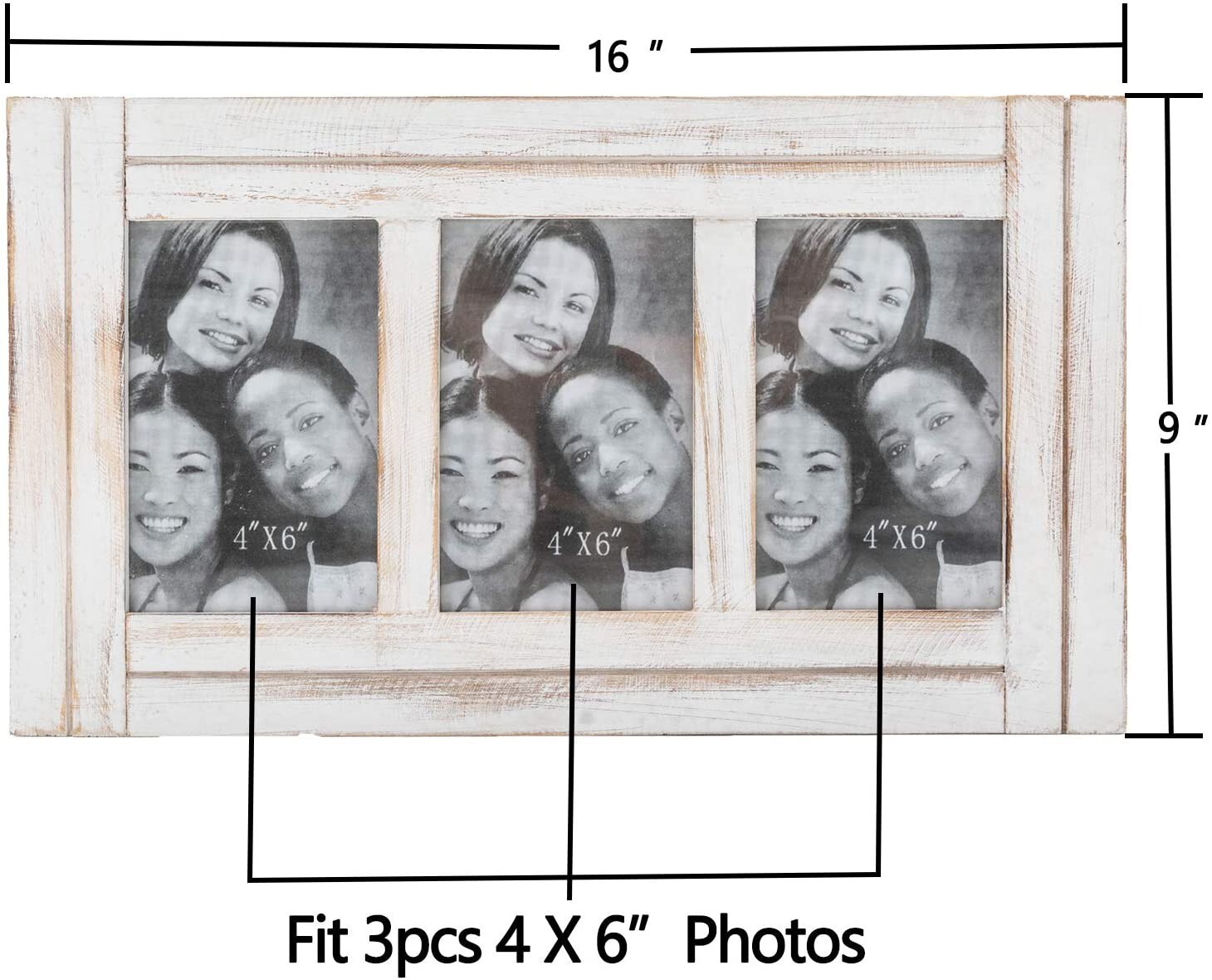 Wall display white frames can be displayed vertically or horizontally