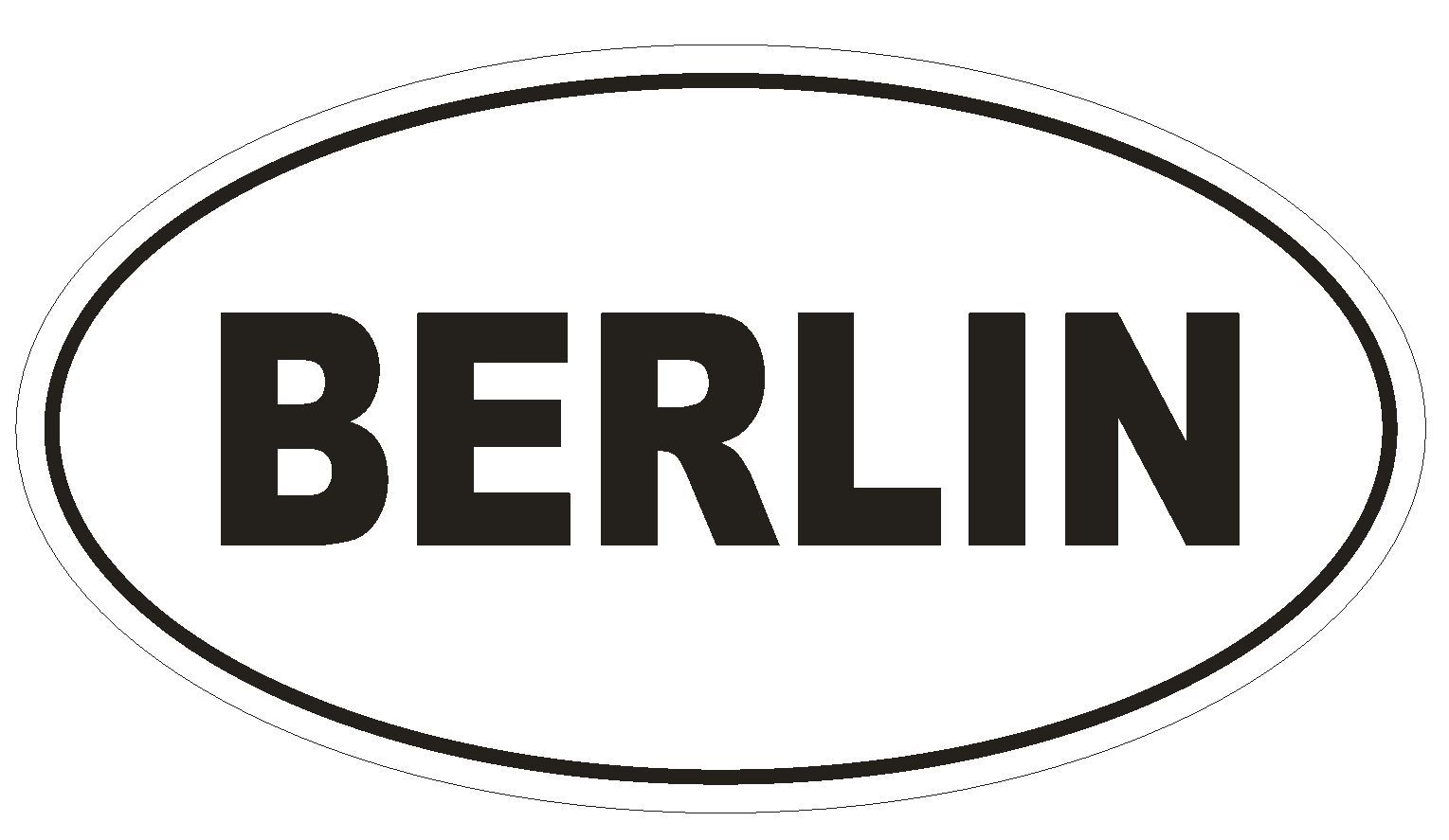 BERLIN City Code Oval Bumper Sticker or Helmet Sticker D1025 Germany