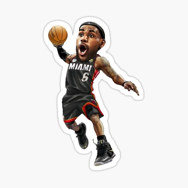 lebron james basketball nba Sticker Gloss Laminate l Waterproof uv resistant