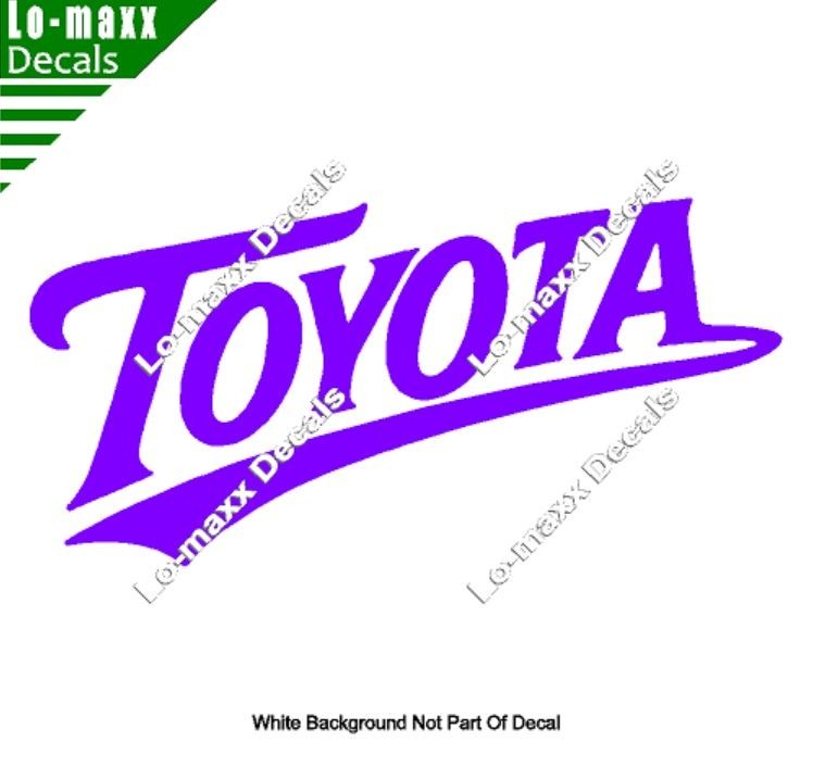Toyota Custom Graphics Wording High Performance Premium Vinyl Die Cut Decal