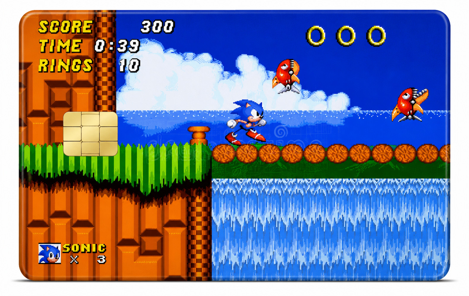 Sonic the Hedgehog Retro Arcade Debit Card Credit Card Skin Vinyl Sticker