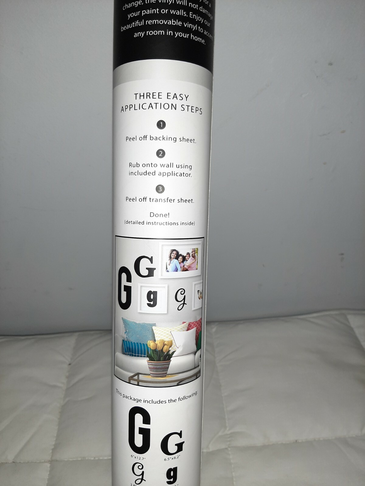 Urban House Design Vinyl Wall Art Oversized Monogram "G” 4 In Pack NEW