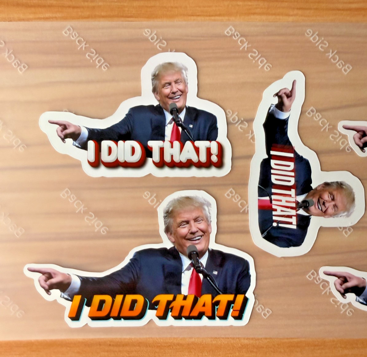 Trump "I DID THAT!" Stickers Assorted 100 pack Decals Car Gas Pump Die Cut 2"