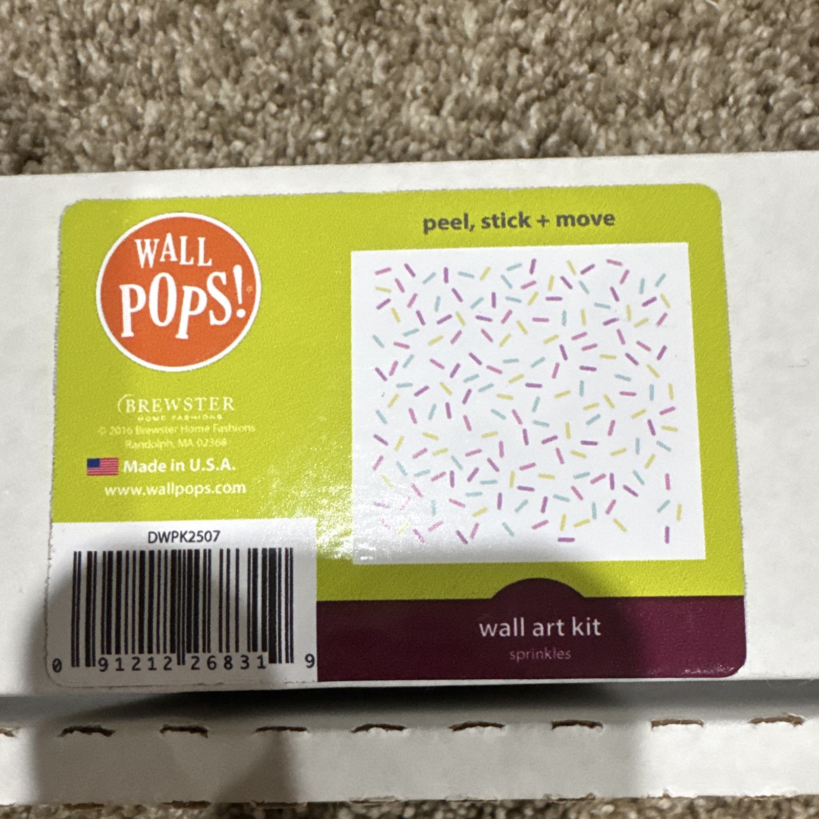 WallPops! Repositionable Removable Sprinkles Vinyl Wall Art Kit Kids DWPK2507