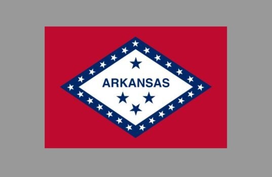 Arkansas State Flag Die Cut Glossy Fridge Magnet