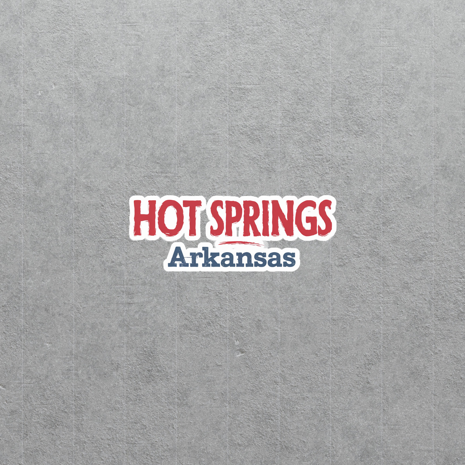Vintage Hot Springs Arkansas Travel Souvenir Sticker Decal Red White Blue #4082