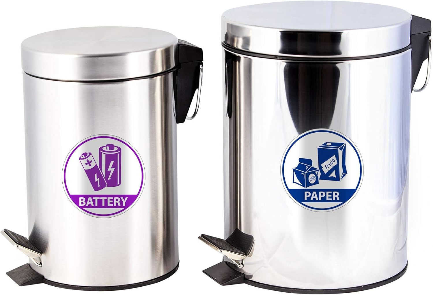 6 Pieces Recycle Sticker Decal for Trash Can, Re-Adjustable Waterproof Bin Label